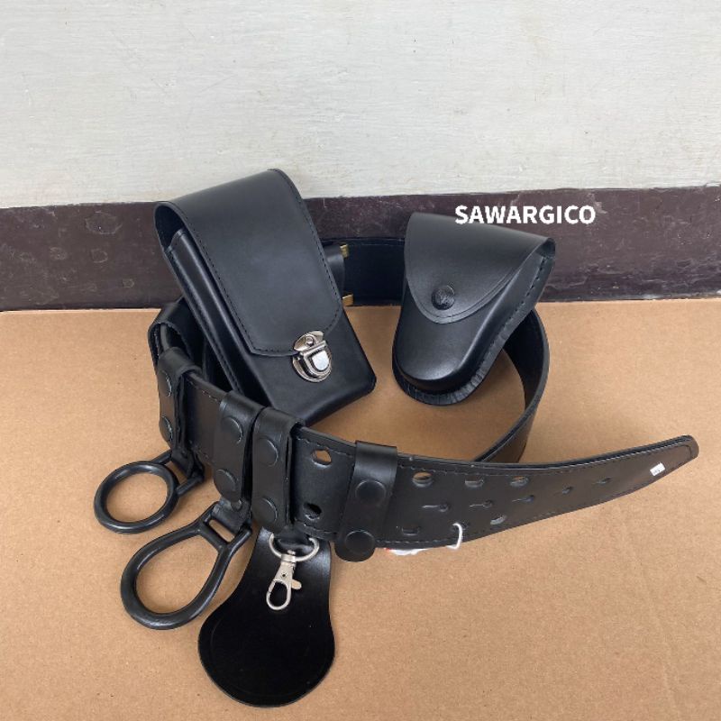 Kopel Sabuk POLRI Satpam Security Kulit Sapi Asli