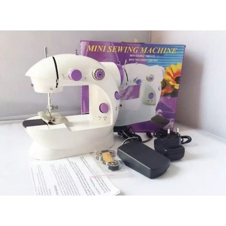 Sewing Machine Portable Mesin Jahit Merk M202A Putih GROSIR PRAKARYA Hand Sewer Machine Alat Peralatan Perlengkapan Aksesoris Home Stuff Rumah Tangga Tools Prakarya Kerajinan Craft Crafting Art Seni Kesenian Kertakes Kain Baju Dress Penjahit Tailor Malang