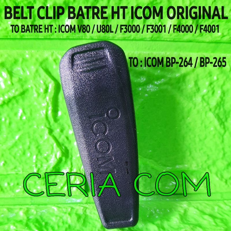 BELT CLIP BATRE HT ICOM V80 U80L V88 ORIGINAL / PENJEPIT BATRE HT ICOM V80 U80 V88 CANTELAN BATRE HT