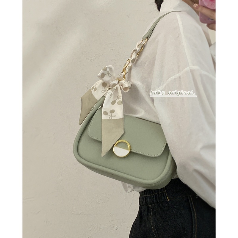 Suhao niche tas ketiak wanita musim panas 2022 baru trendi high-end fashion chain bag all-match small square bag messenger bag