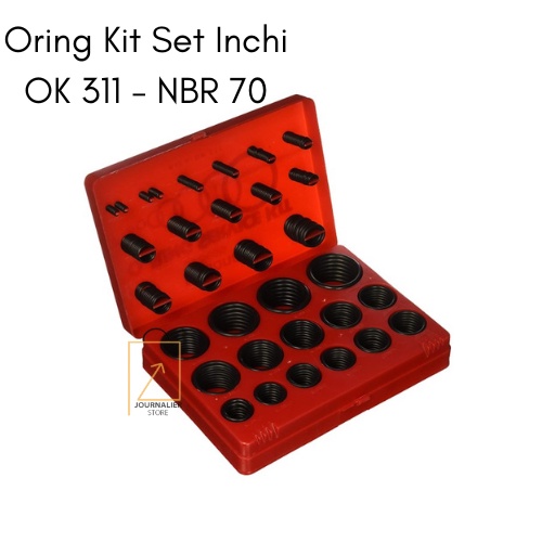 O-Ring Oring Seal Kit Set Rubber Karet OK-311 Merah Red Box AS-568