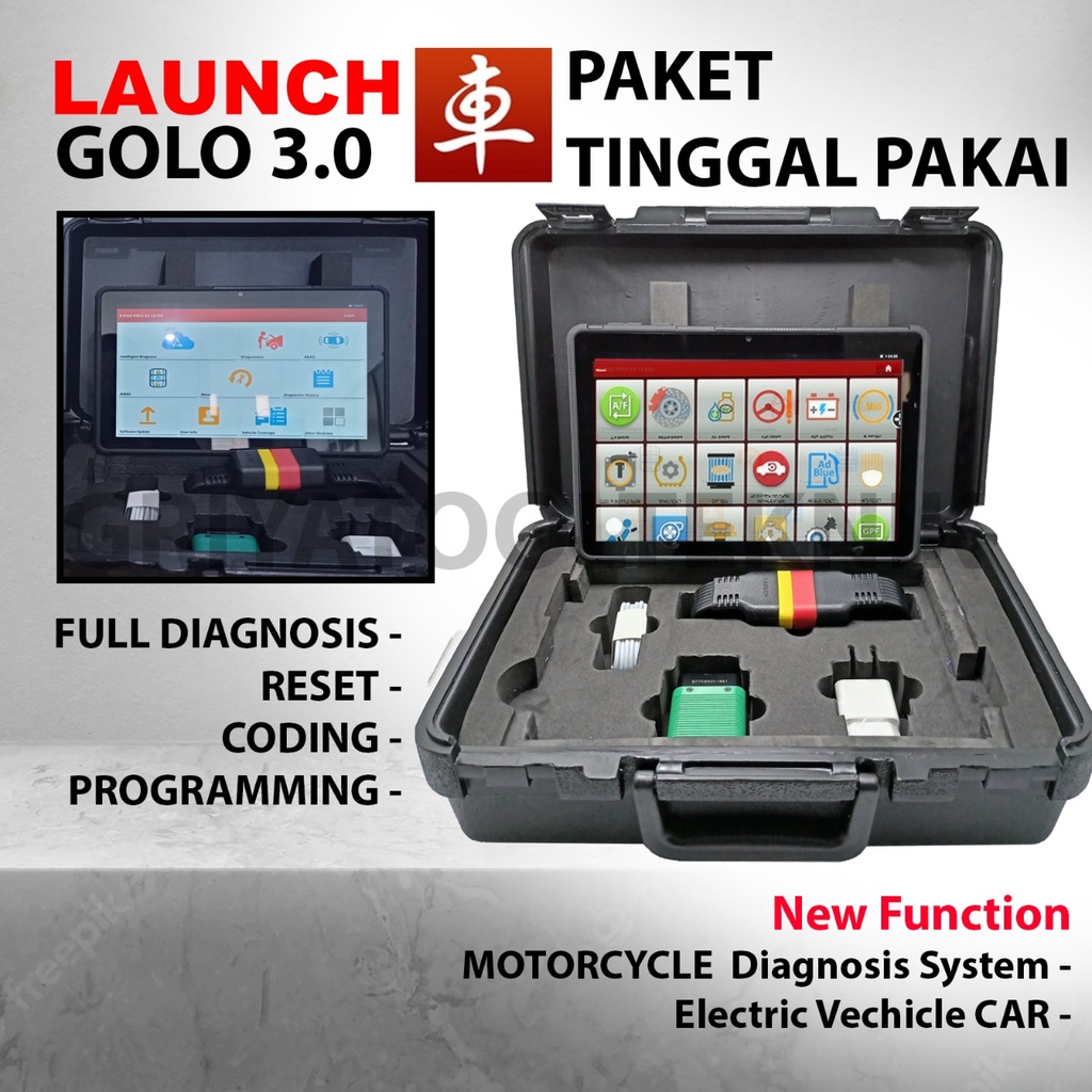Paket Koper Scanner Mobil Launch X431 GOLO 3.0 XDiag PRO3 Online