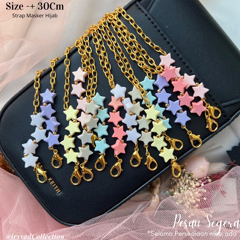 Strap Masker Hijab Warna Cantik , Strap Masker Simple