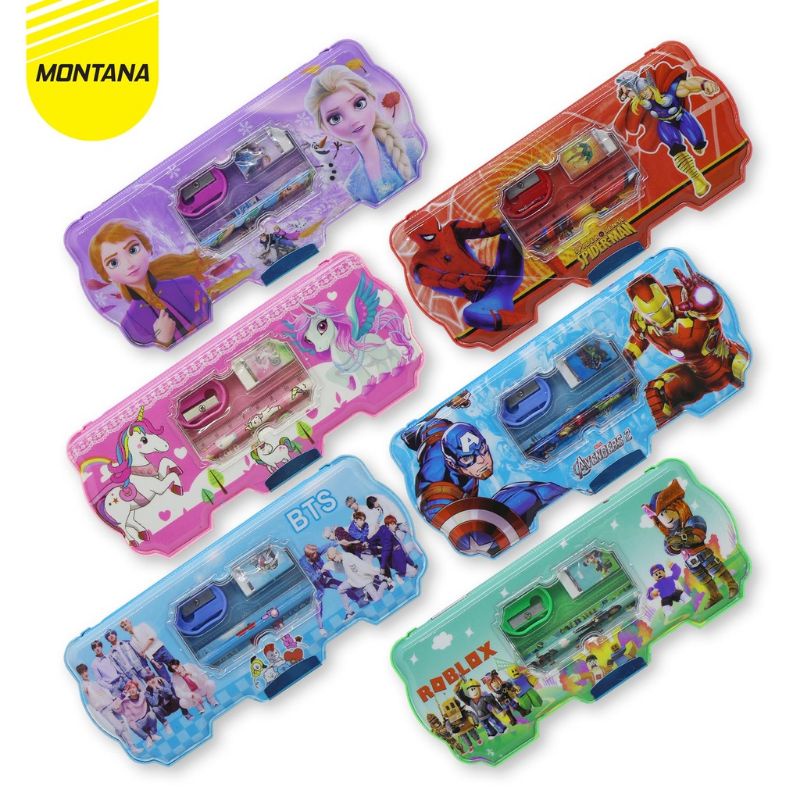

Kotak Pensil/ Pencil Case/ Tempat Pensil Magnet Set 1002