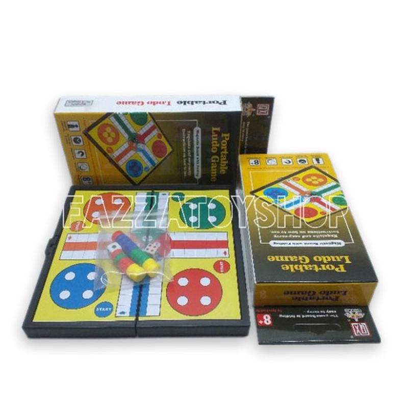 Ludo Mainan Ludo Magnet Board Game Pocket Portable