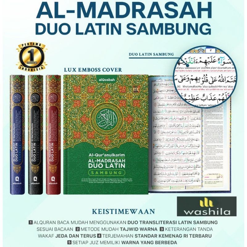 Bisa COD-Al Quran Al Madrasah Duo Latin A4 Sambung, Al Qur'an Duo Latin Al Madrasah A4-Al-Qur'an Sup