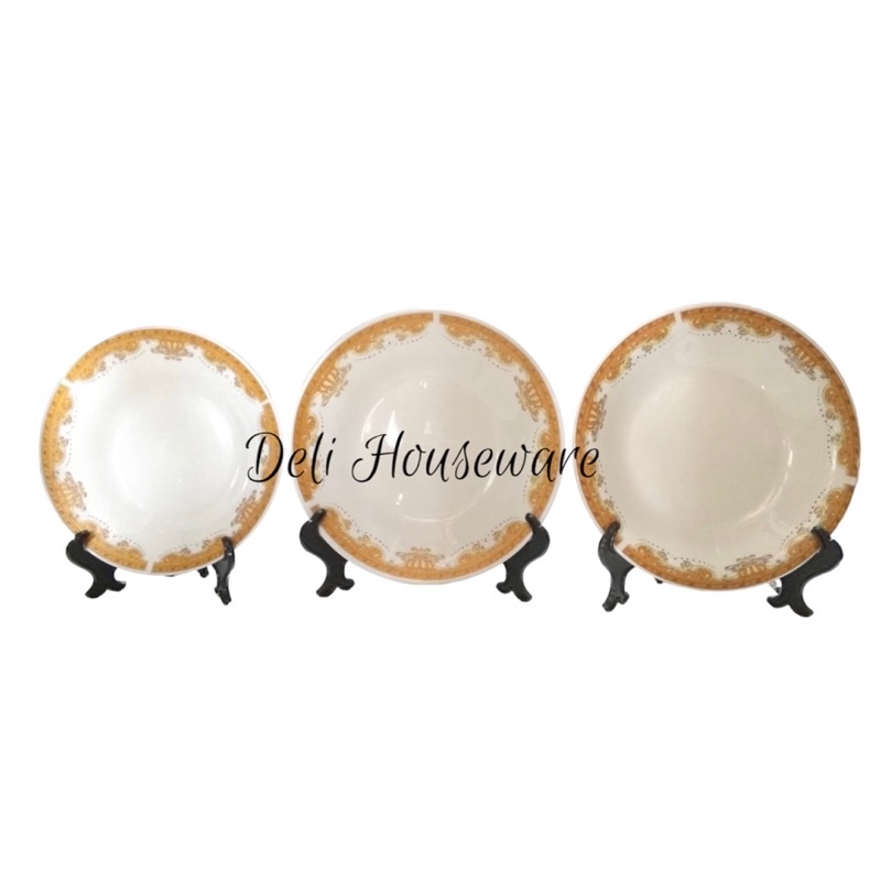 Piring Makan Keramik/ Piring Batu / Piring Lontong Kue