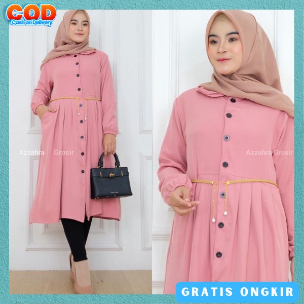 Deres Tonik Kasual Tunix Bahan Adem Baju Tunik Wnta Dress Tonik Kekinian Dres Thunik Branded Murah B