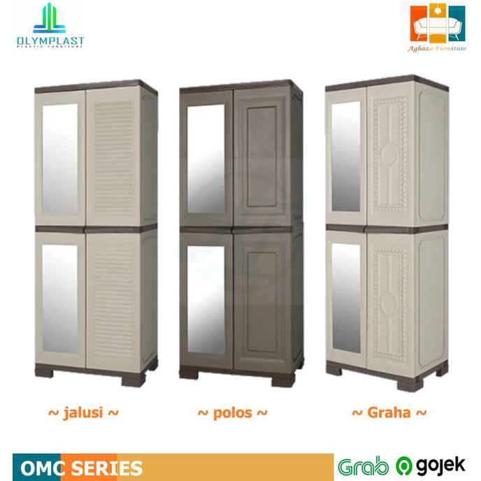 

Lemari plastik gantung kaca + laci/OMC ST2 OlYMPLAST stock ready