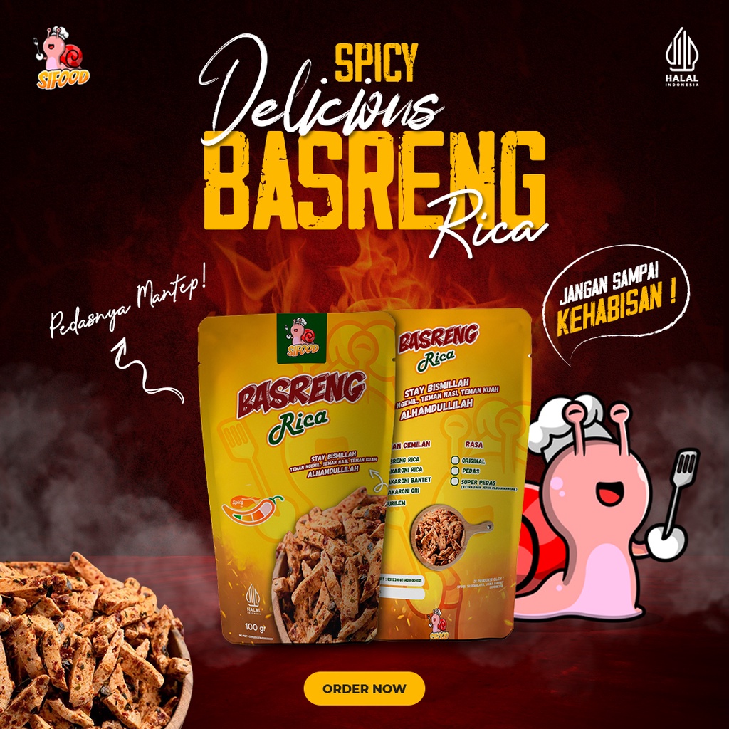 

BASRENG 100 GRAM / BASRENG / CEMILAN SIFOOD / KERIPIK BASRENG PEDAS DAUN JERUK / MAKANAN PEDAS / CEMILAN PEDAS RICA