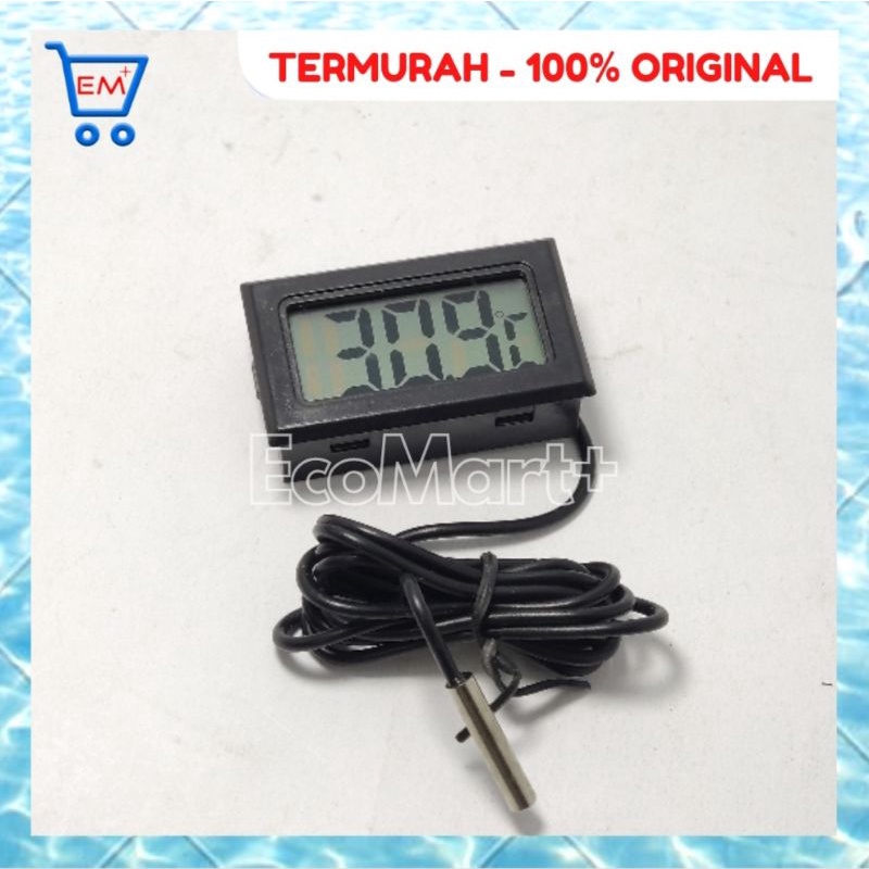 Termometer Aquarium Digital Alat Ukur Suhu With Sensor 1M Black