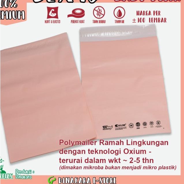 

Polymailer Baby Pink 32x45 Premium - Ramah Lingkungan (isi +/- 100 pcs
