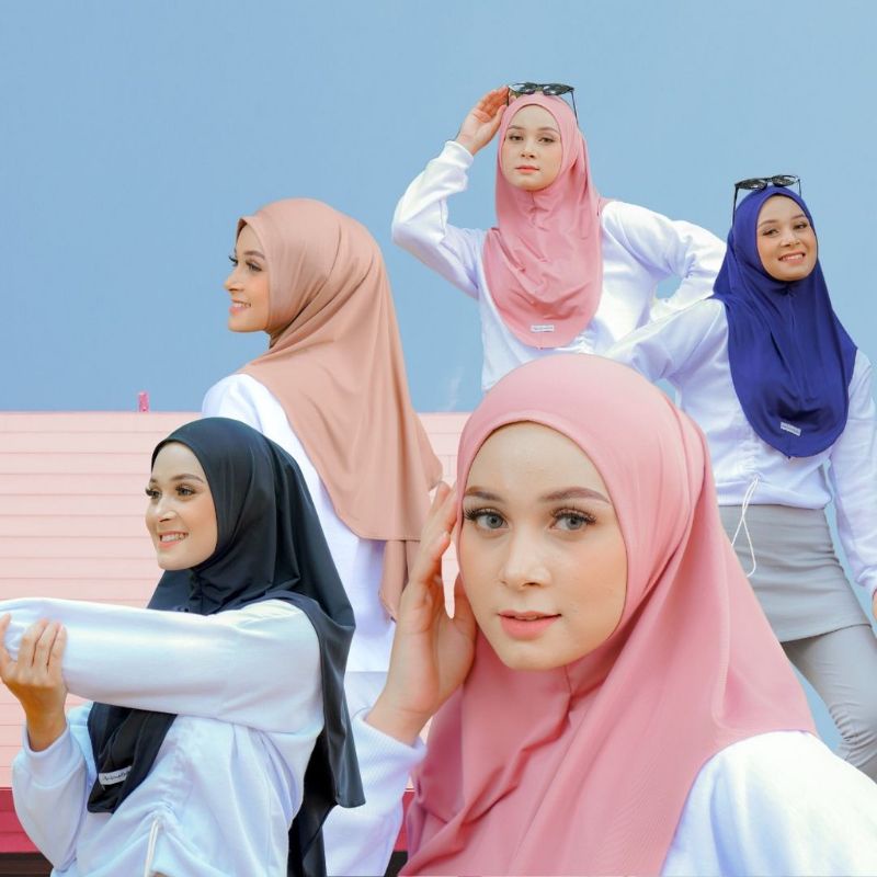 Hijabwanitacantik - Instan Jennie Sporty Hijab / Hijab Sporty / Hijab Olahraga Muslim / Bergo Sporty