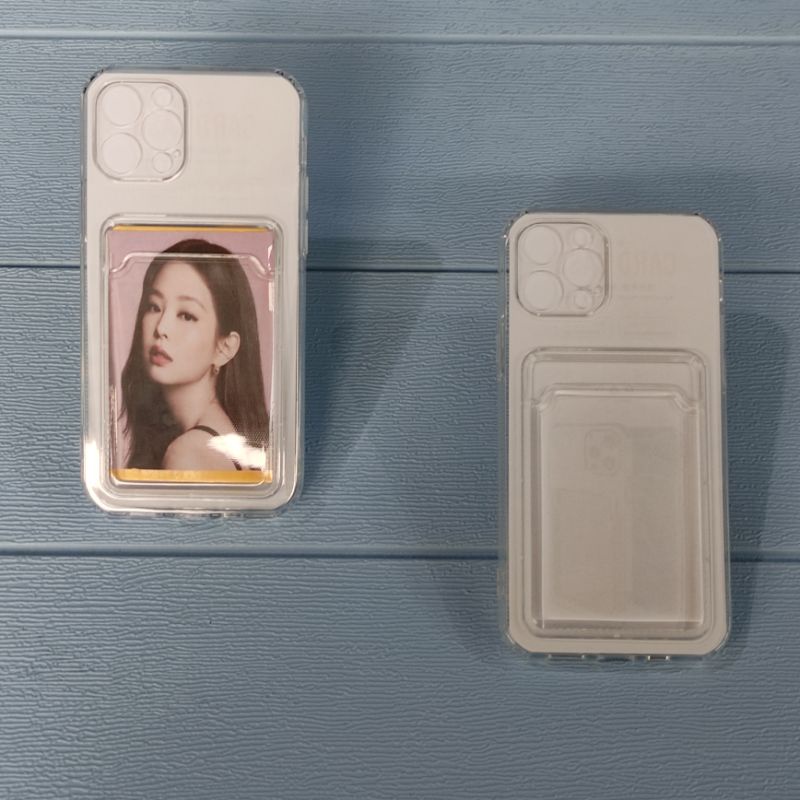 Clear Card Case Iphone 12 Pro Softcase Casing Kartu Bening