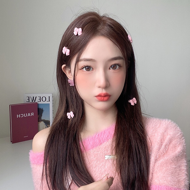 Jepit Rambut Warna Pink Gaya Korea