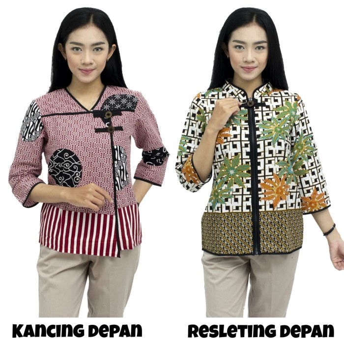 BATIK WANITA | BLOUSE BATIK | ATASAN BATIK | BOLA MERAH