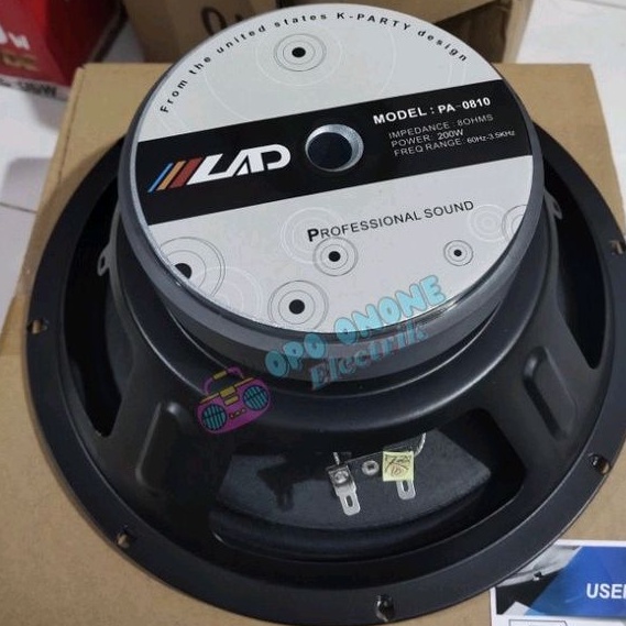 speaker  LAD PA-0810  lad 10 inch  10 INCH  baca deskripsi)