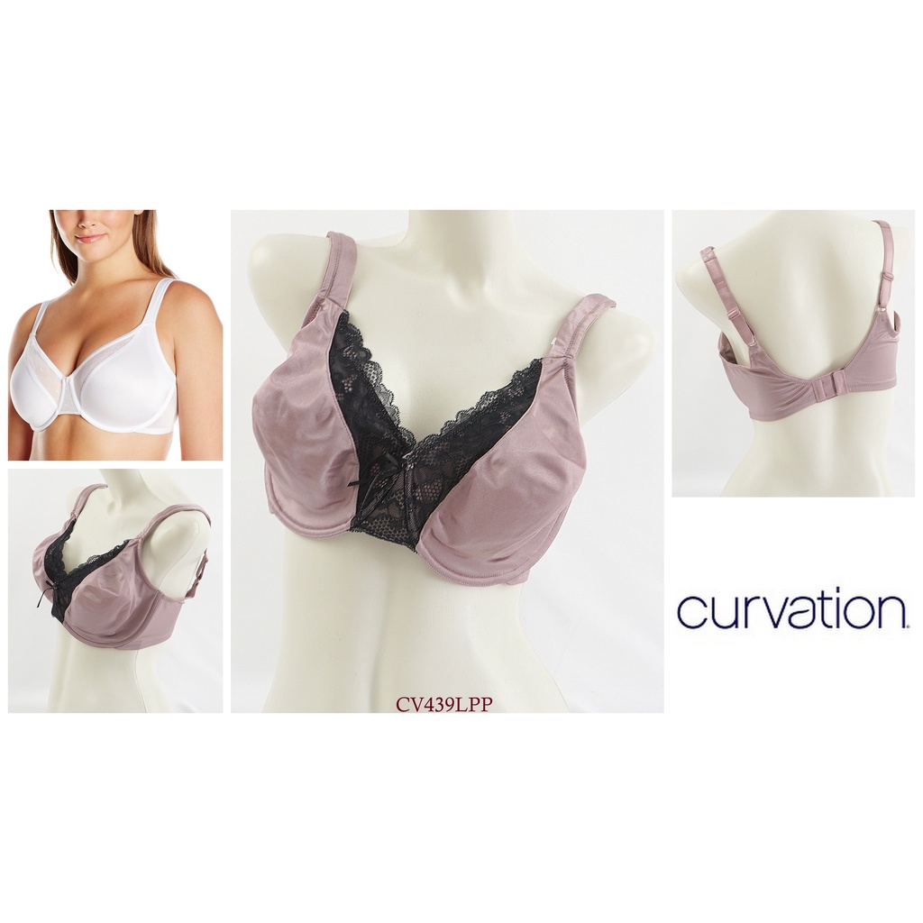 Bra Wanita Kawat Tanpa Busa CURVATION Full Cup Big SIze 42D 42DD 44DDD Non Padded Underwire Renda Pr