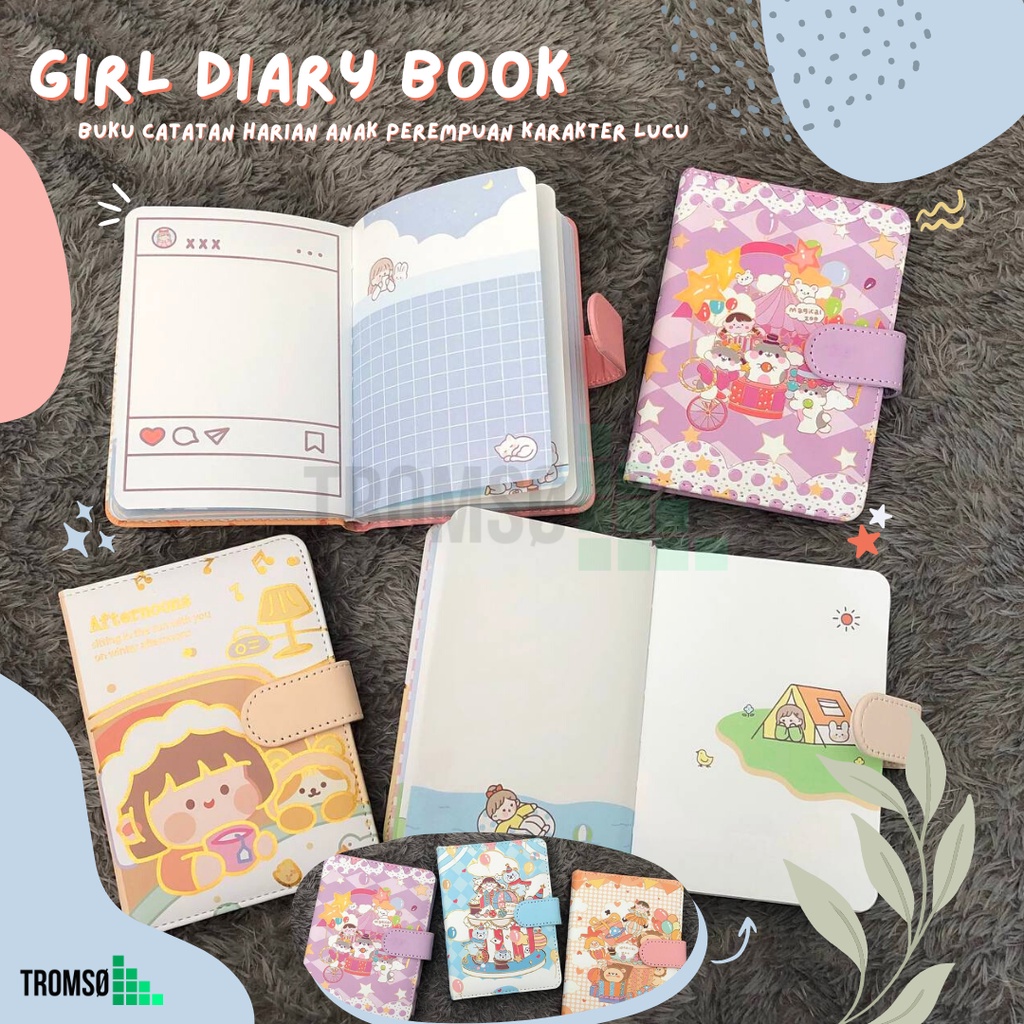 

Tromso (64K) Girl Diary Book / Buku Catatan Harian Anak Perempuan Karakter Lucu