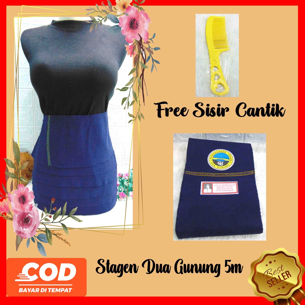 FREE SISIR CANTIK Stagen 5m Cap Dua Gunung Kualitas No.1