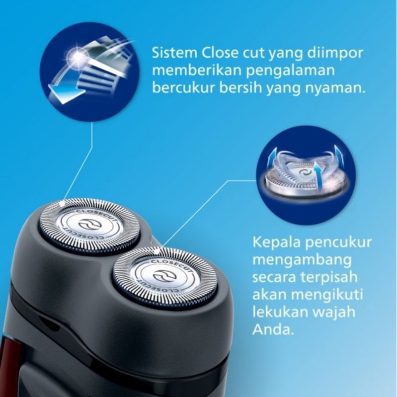 Philips Electric Shaver PQ206 Cukuran Kumis Jenggot Philips Alat Cukur Kumis Jenggot Philips