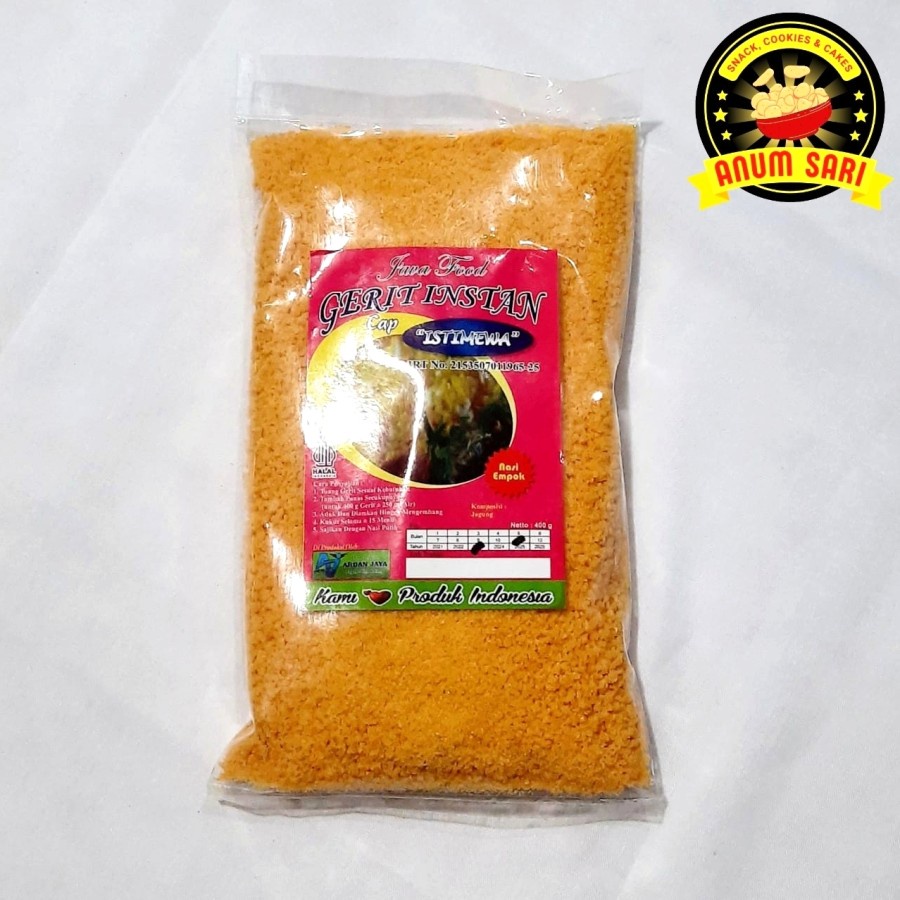 

Nasi Jagung Gerit Ampok Instant [400 Gram] - Anum Sari