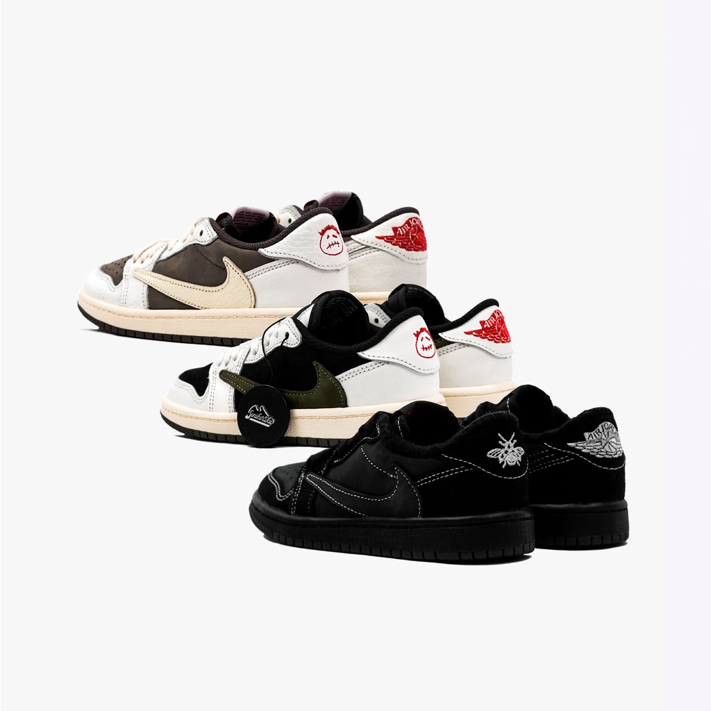 &quot;Baby &amp; Kids&quot; Air Jordan 1 Low Travis Scott Olive TD / PS