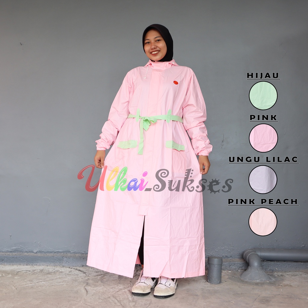 Jas Hujan Gamis Raincoat Safira Mantel Hujan Sambungan Rok Best Quality Murah