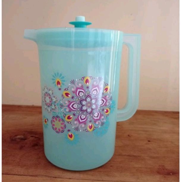 Teko flowers tupperware 2 liter jadul