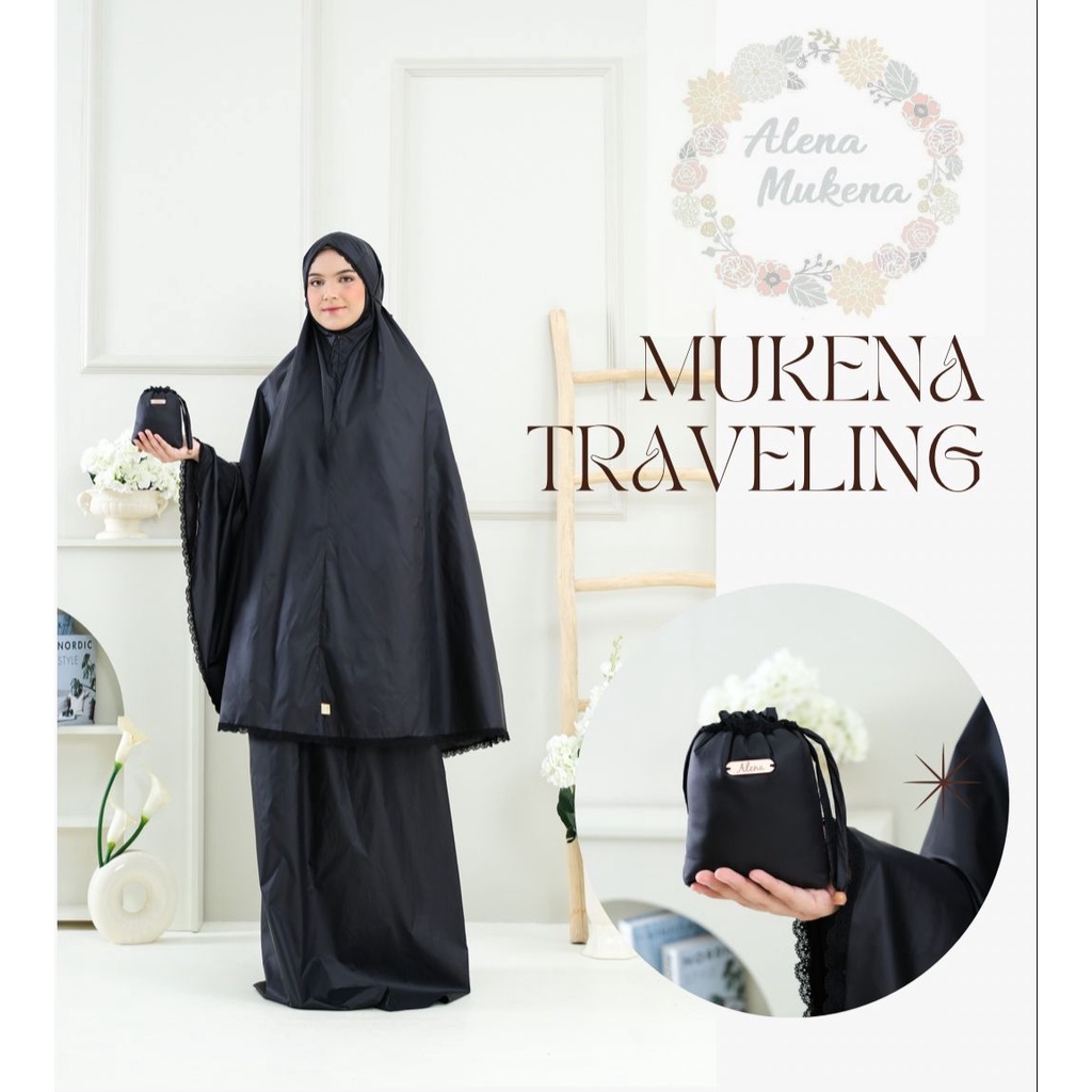 MUKENA TRAVELING tdk Pakai BOX packaging pouch Bening