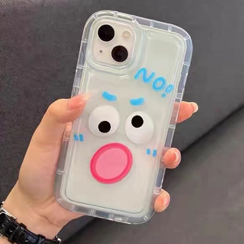 Soft Case Silikon TPU Transparan Motif Wajah Lucu Untuk IPhone 14 11 13 12 Pro XS Max 6 6S 7 8 Plus X XR