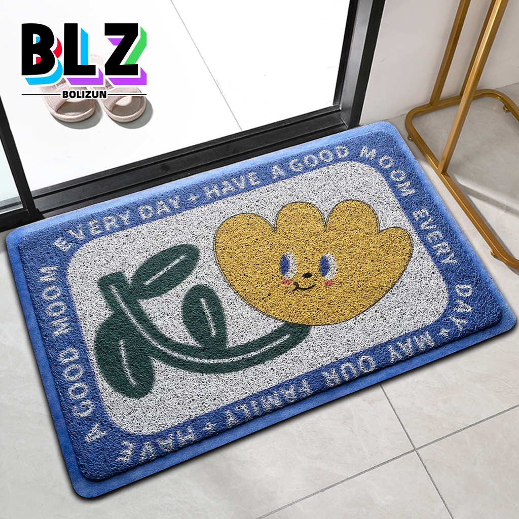 Bolizun Keset mie bihun  Anti Slip Printed Desain Permadani 40x60cm /keset pvc depan pintu rumah