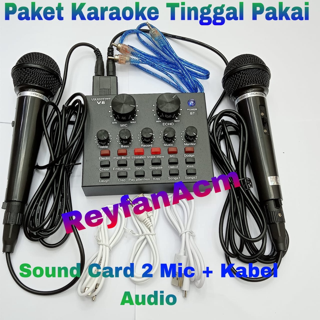 Live Streaming Sound card V8 Mixer SoundCard V8 MIXER Audio USB External Soundcard