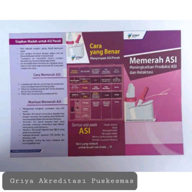 Leaflet Cara Yang Benar Menyimpan Asi Perah