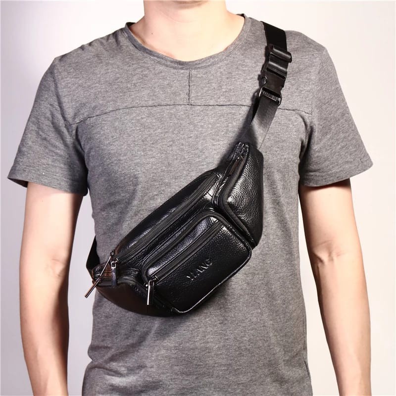 Tas Slempang Waistbag Tas Selempang Kulit PU Premium Tas Pinggang Original AZ(WB020)