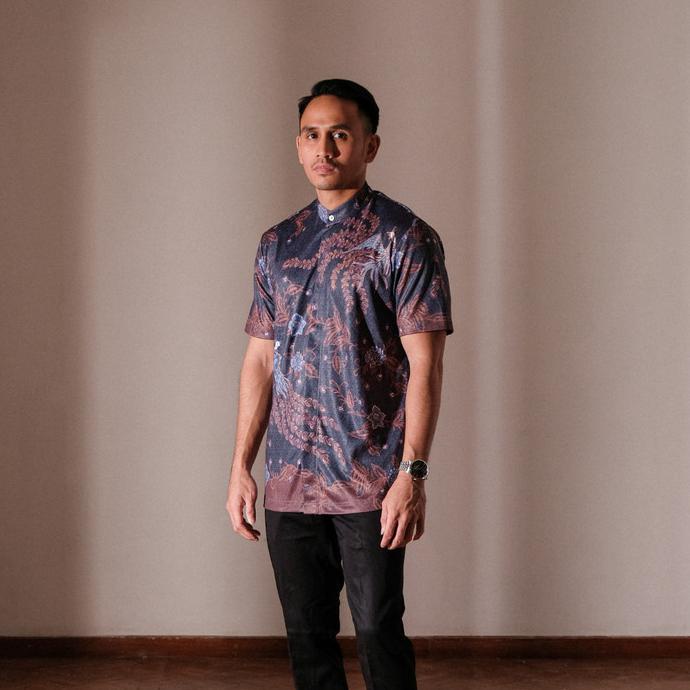 Kemeja Batik Lengan Pendek - Magani Nosweat - Twin Peacock