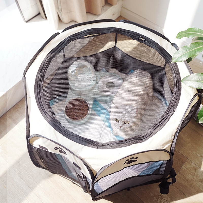 TENDA KANDANG LIPAT KUCING Anjing Portable Tempat Tidur Anak Kitten Puppy Murah Pet Cage Bed Jumbo Besar Size L XL