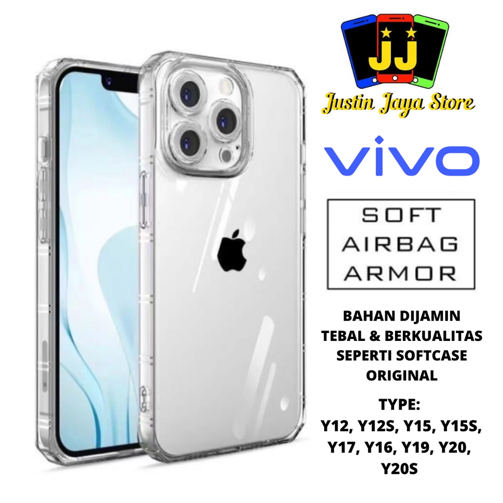 TPU CLEAR CASE VIVO Y12, Y12S, Y15, Y15S, Y16, Y17, Y19, Y20, Y20S AIRBAG ARMOR TRANSPARAN BENING