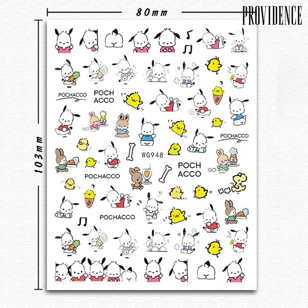 Providence Stiker Kuku Motif Kartun Anime Untuk Nail Art DIY
