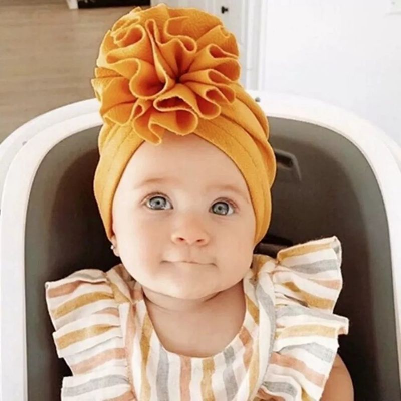 (Pimenova) bandana bayi anak bunga pompom baby headband bando bayi