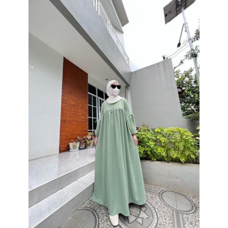 IRIANA DRESS/FASHION DRESS WANITA MATT CRINKEL AIRFLOW/GAMIS WANITA KEKINIAN