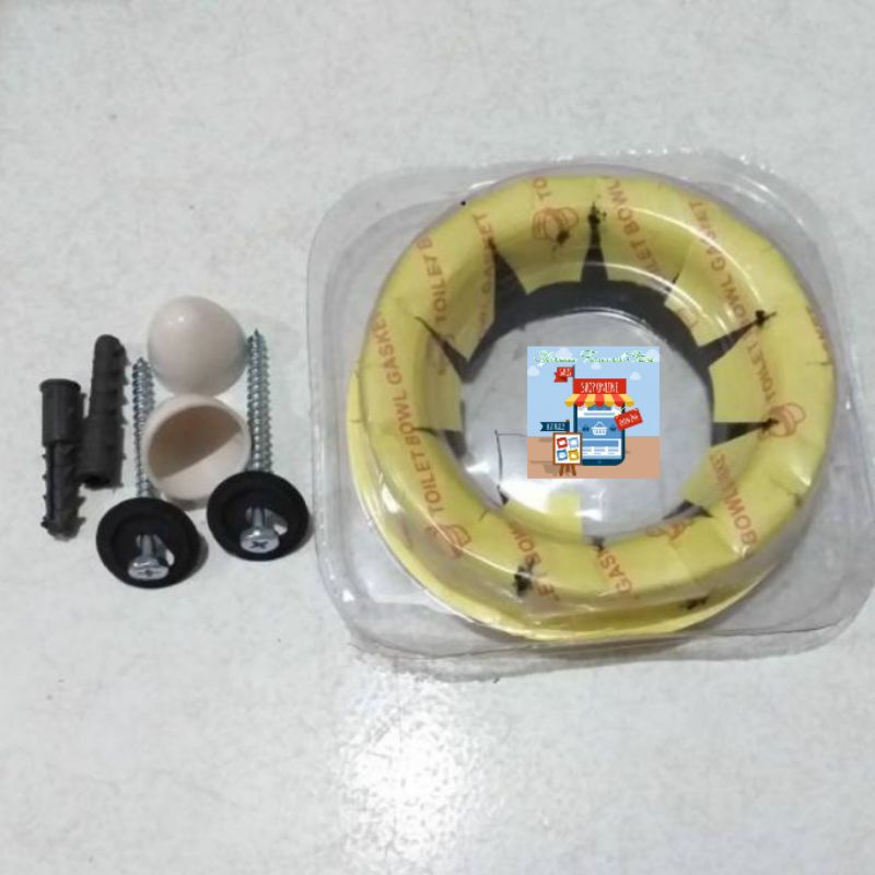 SEAL GASKET CLOSET LEM DODOL KARET KLOSET DUDUK BAUT FISHER KOMPLIT