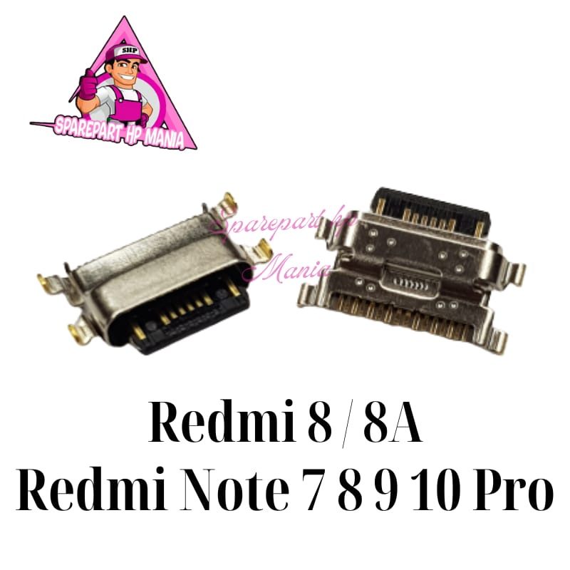 KONEKTOR CAS REDMI NOTE 7 8 9 10 PRO REDMI 8A CONNECTOR CHARGING PORT TYPE C