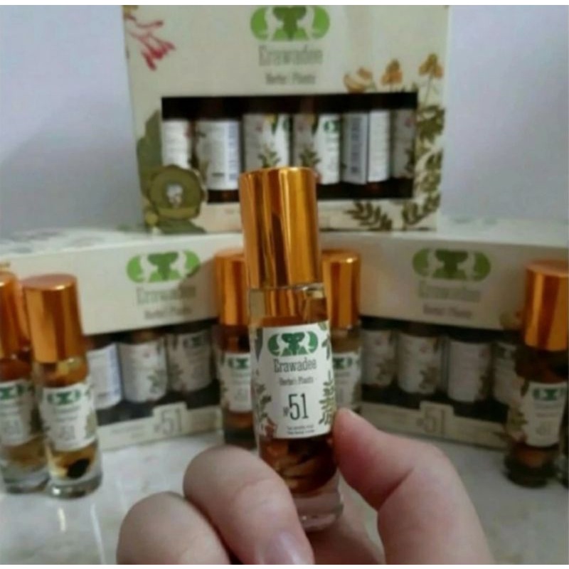 ERAWADEE 51 MINYAK ANGIN ROLL ON 8 ML (ORI IMPORT THAILAND)