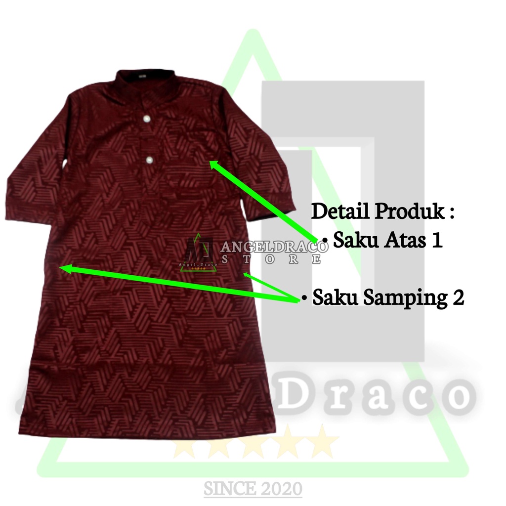 Koko Jubah Gamis Embos Anak Laki Laki Cowo Usia 0-14 Tahun