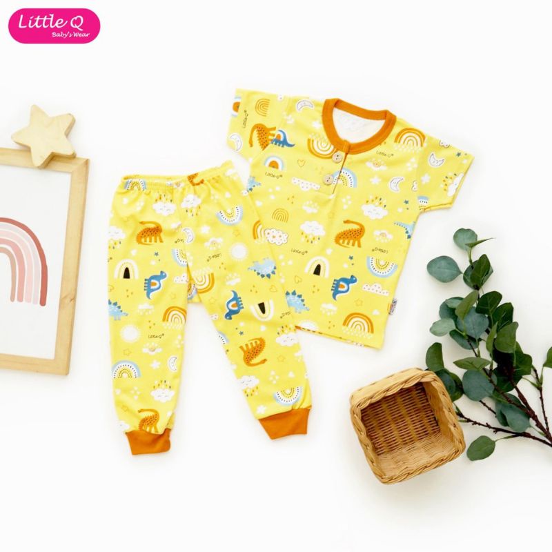 3stl_setelan LITTLE Q CPR MOTIF Dino,koala,carsTERBARU panda series / piyama CPR little q motif / setelan anak little q motif