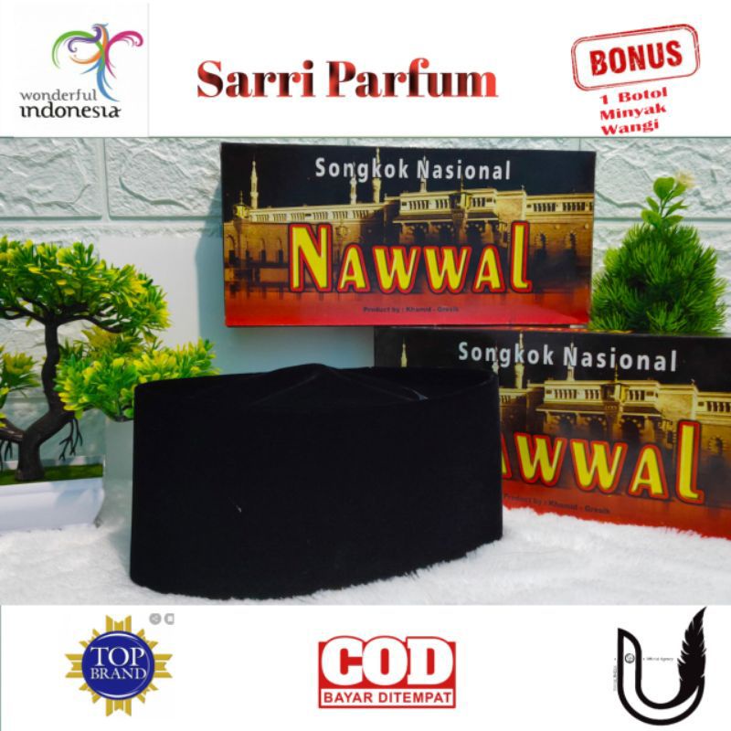 Peci nawwal , peci hitam polos, produk nawwal