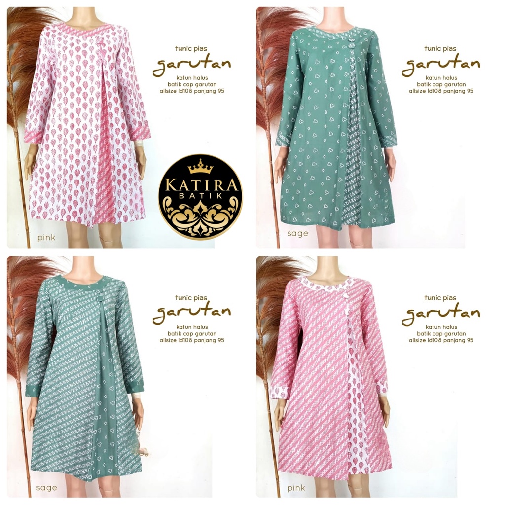 TUNIK PIAS GARUTAN TUNIK BATIK TENUN SONGKET  CANTIK SERAGAM KANTOR PESTA KONDANGAN NIKAHAN BIG SIZE