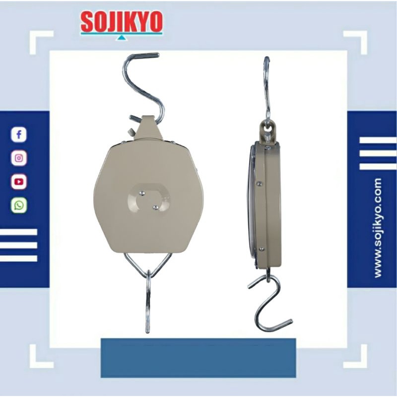 SOJIKYO Timbangan Gantung 50kg 100kg Alat Timbang Dapur Hanging Scale Buah Sayur Loundry Beras Original Murah