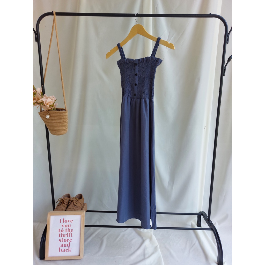 SMOCKED DRESS - OVERALL - GRL LIKE NEW